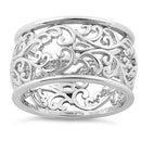 Sterling Silver Scrolling Eternity Ring