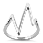 Sterling Silver Heartbeat Ring
