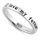 Sterling Silver "I love my father" Ring