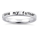 Sterling Silver "I love my father" Ring