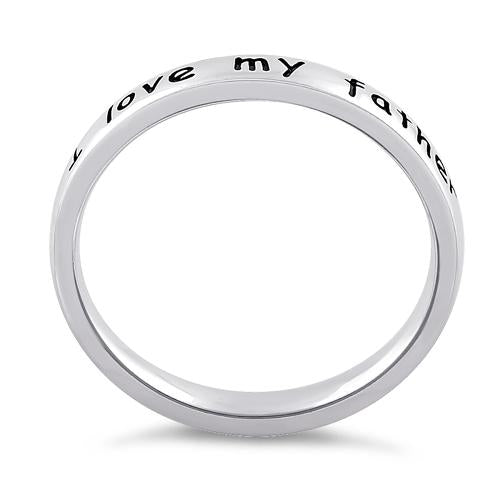 Sterling Silver "I love my father" Ring