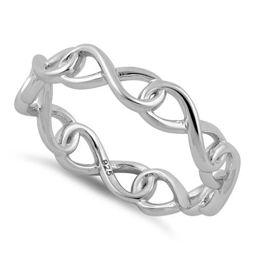 Infinity Knot Ring, Sterling silver