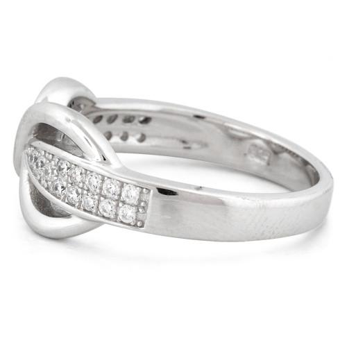 Sterling Silver Infinity Pave CZ Ring