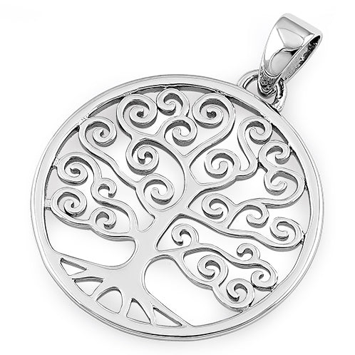 Sterling Silver Large Tree of Life Pendant