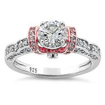 Sterling Silver Two-Tone CZ Ring