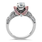 Sterling Silver Two-Tone CZ Ring