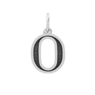 Sterling Silver Letter O Oxidized Pendant