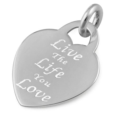 Sterling Silver "Live The Life You Love" Pendant