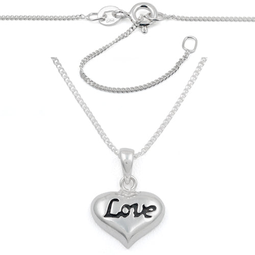Sterling Silver "Love" Charm Necklace