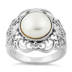 Sterling Silver Mother of Pearl Ring