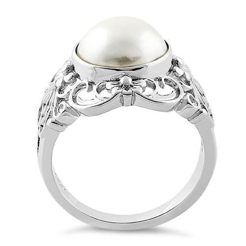 Sterling Silver Mother of Pearl Ring