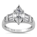 Sterling Silver 1.0 ct. Marquise CZ Ring