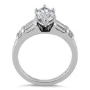 Sterling Silver 1.0 ct. Marquise CZ Ring