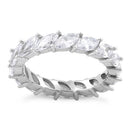 Sterling Silver Marquise CZ Eternity Ring