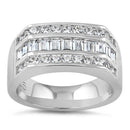 Sterling Silver Men's CZ Rings