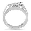 Sterling Silver Men's Engagement CZ Rings