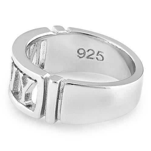 Sterling Silver Men's NAVY Ring