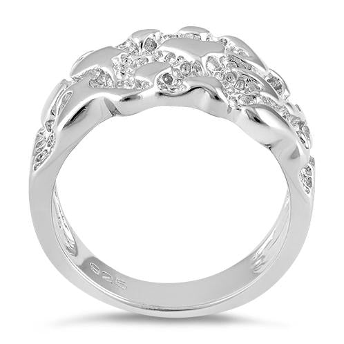 Sterling Silver Men's Heavy Nugget Ring