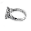 Sterling Silver Asscher-Cut CZ Engagement Ring
