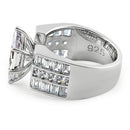 Sterling Silver 3.0 ct. Marquise CZ Engagement Ring