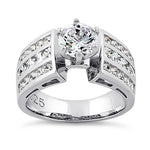 Sterling Silver 1.30 Carat CZ Engagement Ring