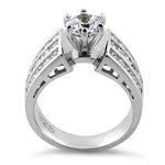 Sterling Silver 1.30 Carat CZ Engagement Ring