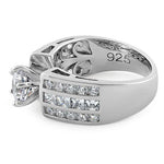Sterling Silver 1.30 Carat CZ Engagement Ring