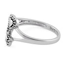 Sterling Silver Moon Star Heart Ring