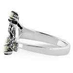 Sterling Silver Mother of Pearl Marcasite Ring