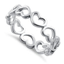 Sterling Silver Multiple Heart Ring