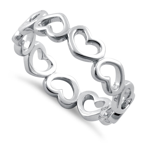 Sterling Silver Multiple Heart Ring