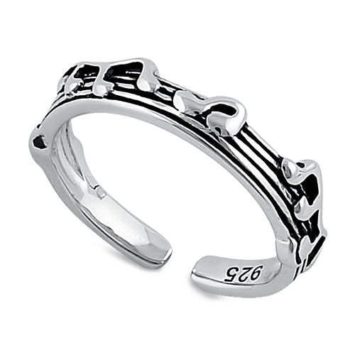 Sterling Silver Musical Note Toe Ring