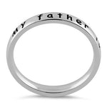 Sterling Silver "My father is my hero" Ring