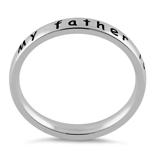 Sterling Silver "My father is my hero" Ring