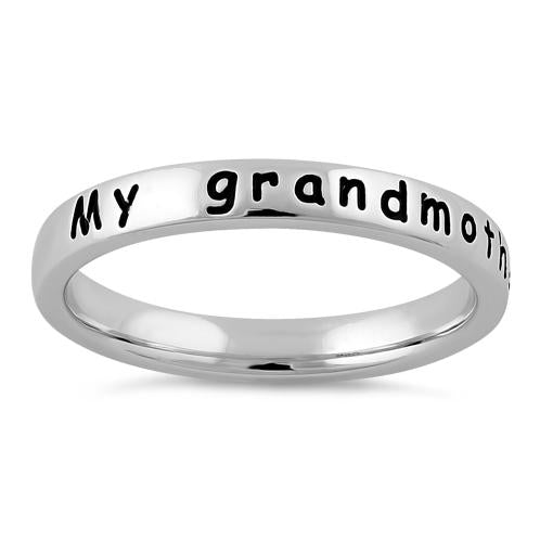 Sterling Silver "My grandmother is my angel" Ring