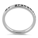 Sterling Silver "My grandmother is my angel" Ring