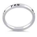 Sterling Silver "My heart belongs to you" Ring