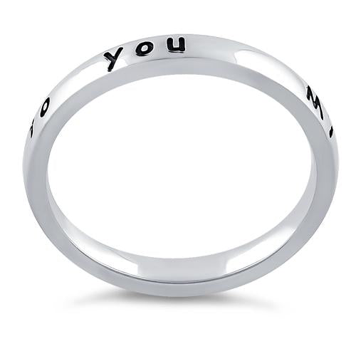 Sterling Silver "My heart belongs to you" Ring