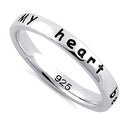 Sterling Silver "My heart belongs to you" Ring