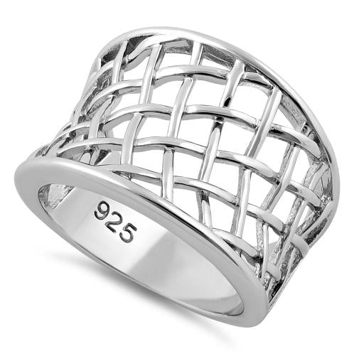 Sterling Silver Net Ring for Sale