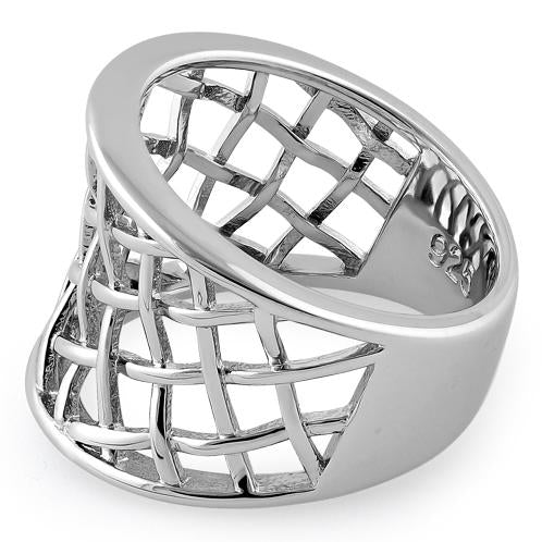 Sterling Silver Net Ring