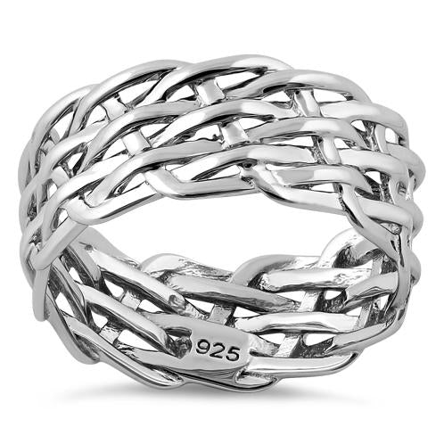 Sterling Silver Net Weaving Ring