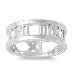 Sterling Silver Numeral Number Ring