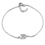 Sterling Silver Om Bracelet
