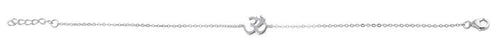 Sterling Silver Om Bracelet