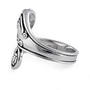 Sterling Silver Flower Spoon Ring