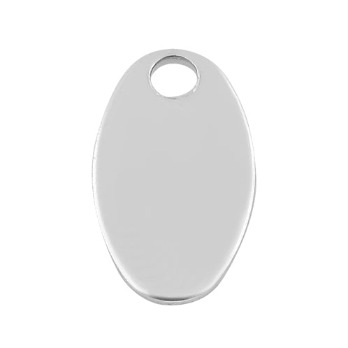 Sterling Silver Oval Name Tag - Pack of 2