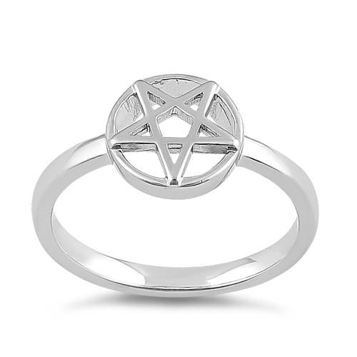 Sterling Silver Pentagram Ring