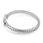 Sterling Silver Aqua Blue Stone Evil Eye CZ Ring