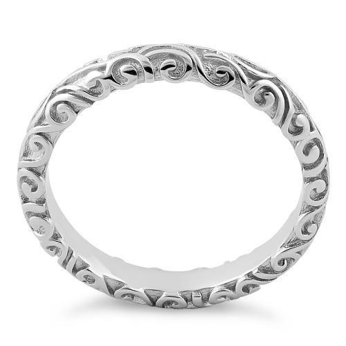 Sterling Silver Plain Bali Band Ring